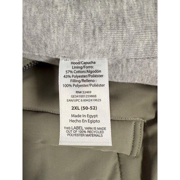 George Men's and Big Men's Hooded Vest Puffer Size 2Xl Green - Picture 15 of 15